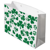 Individuelle Name St. Patrick's Day Tote Bag Große Geschenktüte (Rückseite Schrägansicht)