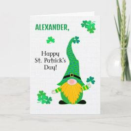 Individuelle Name St Patrick's Fun Leprechaun Card Karte