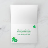 Individuelle Name St Patrick's Leprechaun Kleeblat Feiertagskarte (Innenseite)