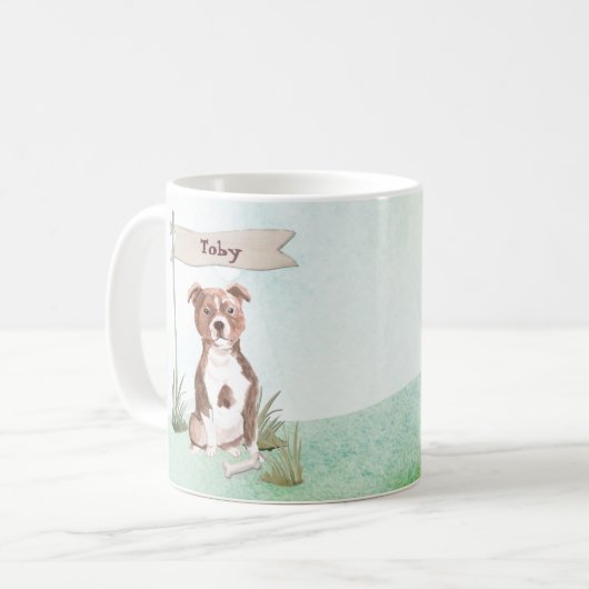Individuelle Name Staffordshire Bull Terrier Pet D Kaffeetasse (Vorderseite Links)