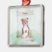 Individuelle Name Staffordshire Bull Terrier Pet D Ornament Aus Metall (Links)