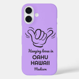 Individuelle Name, Standort und Farbe Shaka iPhone 16 Hülle