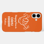 Individuelle Name, Standort und Farbe Shaka Case-Mate iPhone Hülle (Rückseite (Horizontal))