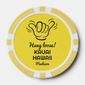 Individuelle Name, Standort und Farbe Shaka Pokerchips (Vorderseite)