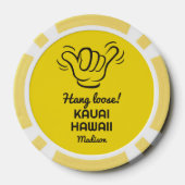 Individuelle Name, Standort und Farbe Shaka Pokerchips (Rückseite)