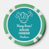 Individuelle Name, Standort und Farbe Shaka Pokerchips (Rückseite)