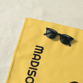 Individuelle Name, Standort und Farbe Shaka Strandtuch (Beispiel)