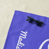 Individuelle Name, Standort und Farbe Shaka Strandtuch (Beispiel)