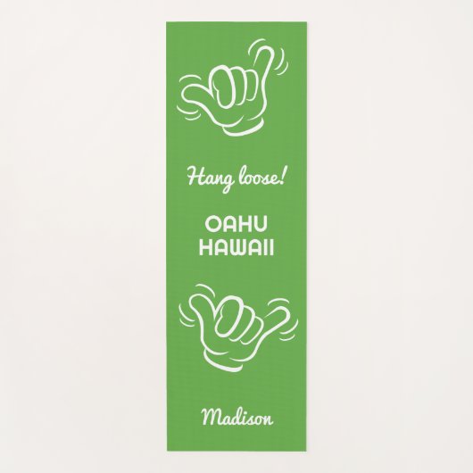 Individuelle Name, Standort und Farbe Shaka Yogamatte (Vorderseite)