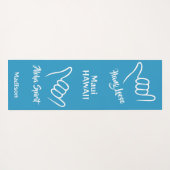 Individuelle Name, Standort und Farbe Shaka Yogamatte (Rückseite (Horizontal))