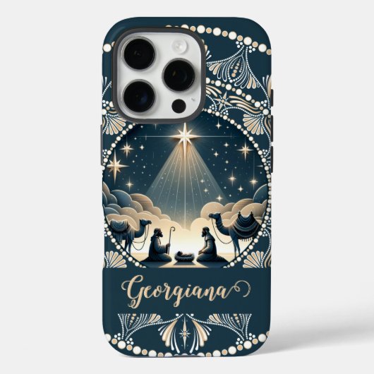 Individuelle Name Star of Wonder Nativity Dot Mand Case-Mate iPhone Hülle (Rückseite)