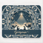 Individuelle Name Star of Wonder Nativity Dot Mand Mousepad (Vorne)