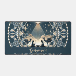 Individuelle Name Star of Wonder Nativity Dot Mand Schreibtischunterlage