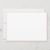 Individuelle Name Stationery Chic Modern Blush Pin Mitteilungskarte (Rückseite)