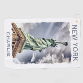 Individuelle Name Statue of Liberty Golfhandtuch (Horizontal)