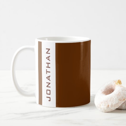 Individuelle Name stellen moderne Elegante Einfach Kaffeetasse (Mit Donut)