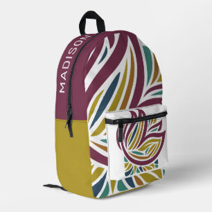 Individuelle Name Stilisierte Schmetterling Bedruckter Rucksack