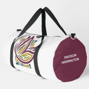 Individuelle Name Stilisierte Schmetterling Duffle Bag