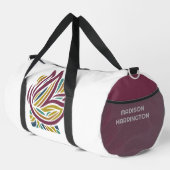 Individuelle Name Stilisierte Schmetterling Duffle Bag (Rechte Ecke)