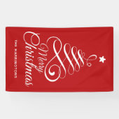 Individuelle Name Stilistisches Weihnachtsbaum-Ban Banner (Horizontal)