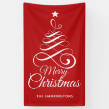 Individuelle Name Stilistisches Weihnachtsbaum-Ban