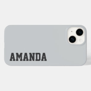 Individuelle Name Stilvoll Moderne Elegante Grau F Case-Mate iPhone 14 Hülle