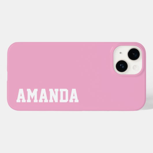 Individuelle Name Stilvoll Moderne Elegante Rosa F Case-Mate iPhone Hülle (Rückseite (Horizontal))