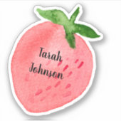 Individuelle Name Strawberry Aufkleber (Vorderseite)