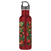 Individuelle Name Strawberry Pattern Edelstahlflasche (Rückseite)