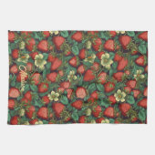 Individuelle Name Strawberry Pattern Geschirrtuch (Horizontal)