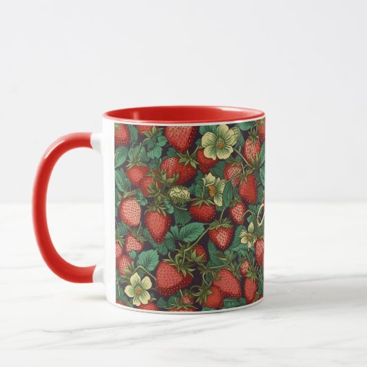 Individuelle Name Strawberry Pattern Tasse (Links)