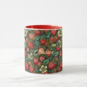 Individuelle Name Strawberry Pattern Tasse (Zentrum)