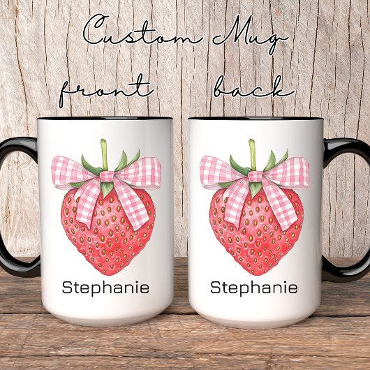 Individuelle Name Strawberry Tasse, Geburtstagsges Tasse