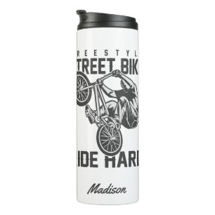 Individuelle Name Street Bike Thermosbecher