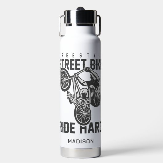 Individuelle Name Street Bike Trinkflasche (Vorderseite)