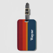 Individuelle Name Streifen Gepäckanhänger (Vorderseite Vertikal)