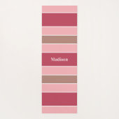 Individuelle Name Streifen Muster Yogmatte Yogamatte (Rückseite)