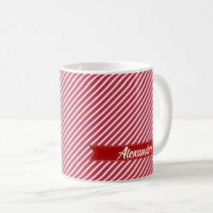 individuelle Name Strip Muster Weihnachtsgeschenk  Kaffeetasse