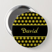 individuelle Name Stripey Ball Pattern Button (Vorne & Hinten)