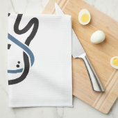 Individuelle Name Stylisierte Gitarre Geschirrtuch (Viertel Falte)