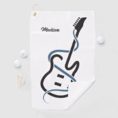 Individuelle Name Stylisierte Gitarre Golfhandtuch (Insitu)