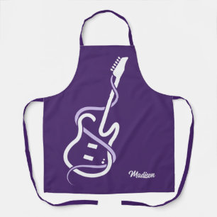 Individuelle Name Stylisierte Gitarre Schürze