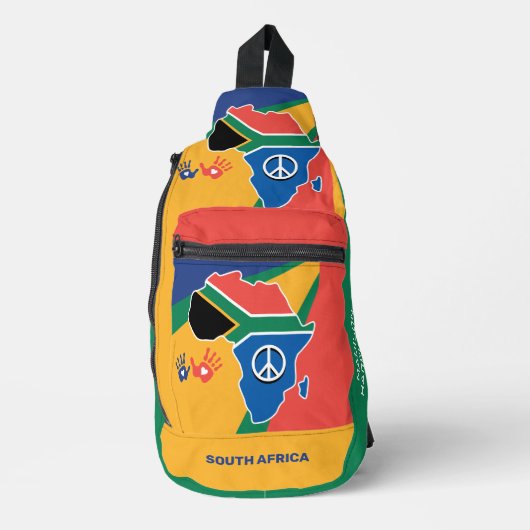 Individuelle Name Südafrika Crossbody Bag (Vorderseite)