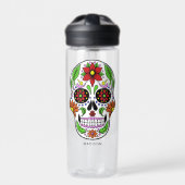 Individuelle Name Sugar Skull Trinkflasche (Vorderseite)