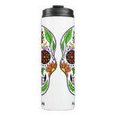 Individuelle Name Sugar Skull tumbler Thermosbecher (Vorderseite)