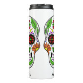 Individuelle Name Sugar Skull tumbler Thermosbecher (Rückseite)