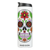 Individuelle Name Sugar Skull tumbler Thermosbecher (Nach rechts gedreht)