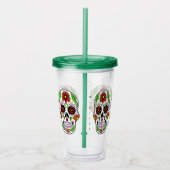 Individuelle Name Sugar Skull Tumblers Acryltrinkbecher (Rechts)