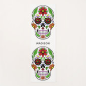 Individuelle Name Sugar Skull Yogamatte (Vorderseite)