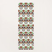 Individuelle Name Sugar Skull Yogamatte (Rückseite)